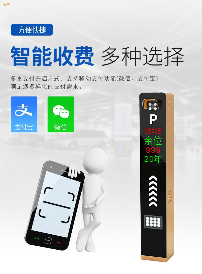 重庆小区停车场300万像素智能车牌识别一体机停车场收费系统