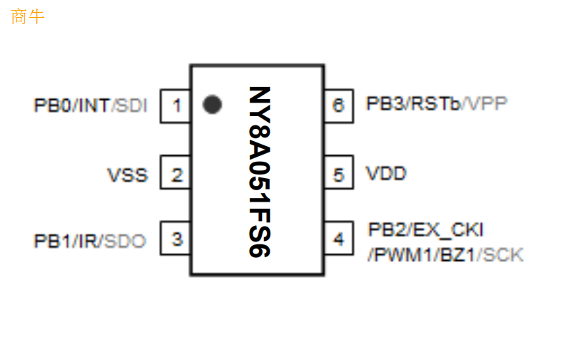 1K空间带PWM6个IO九齐单片机NY8A051F