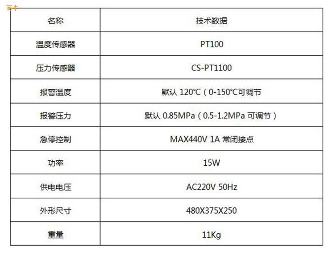 广众科技储气罐空压机超温超压保护装置